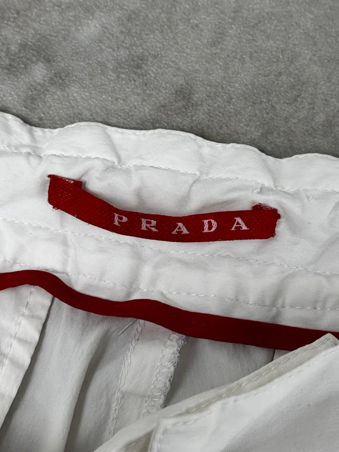 AW2006 Prada White Nylon Technical Pants vbbVfnS 11