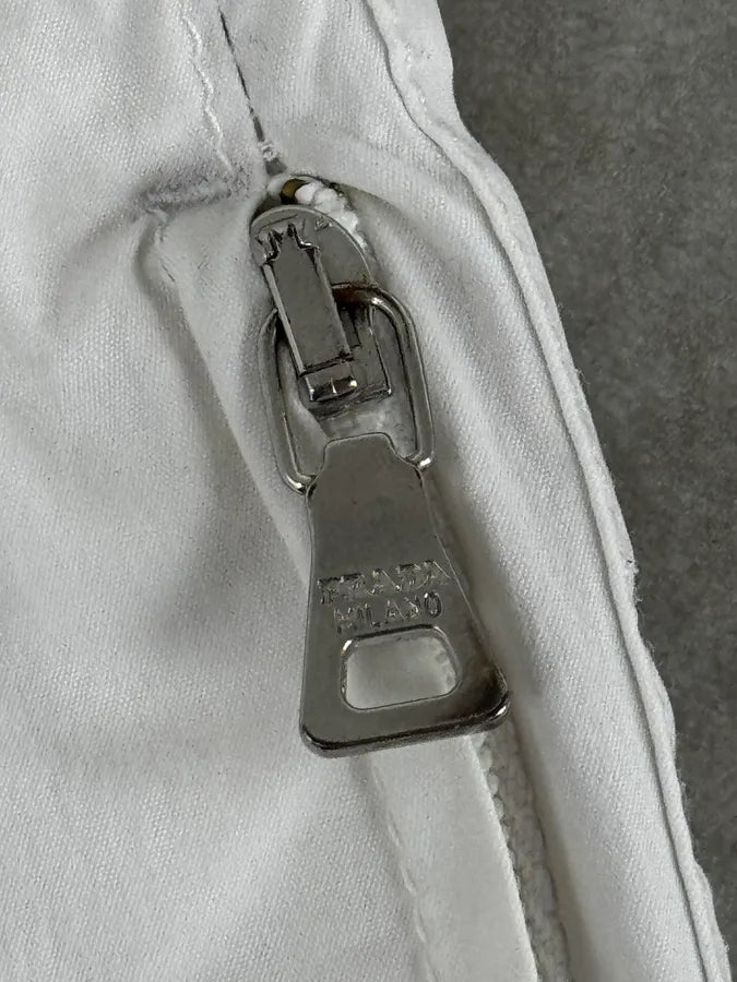 AW2006 Prada White Nylon Technical Pants vbbVfnS 8