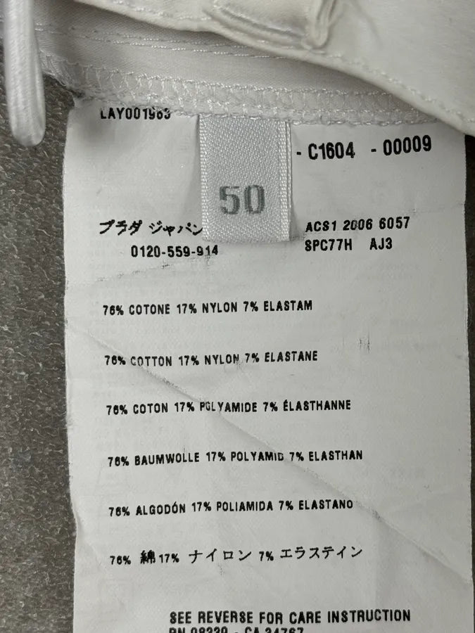 AW2006 Prada White Nylon Technical Pants vbbVfnS 12