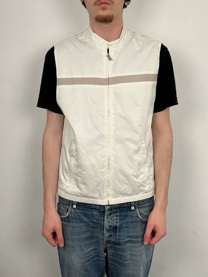 AW2009 Prada White Sport Reflective Strip Nylon Vest  nUYdyuT 1