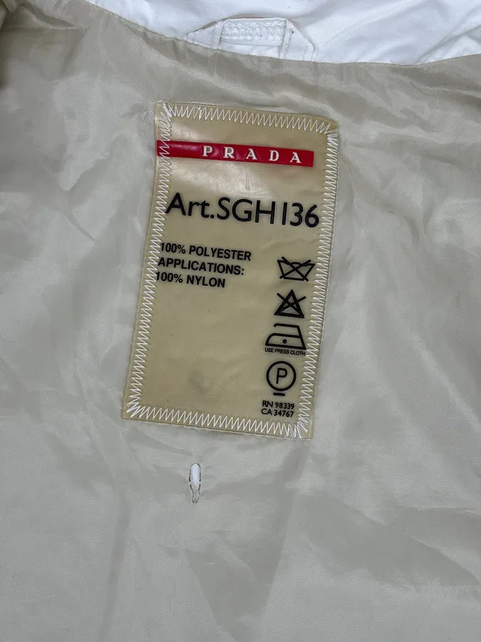 AW2009 Prada White Sport Reflective Strip Nylon Vest  nUYdyuT 8