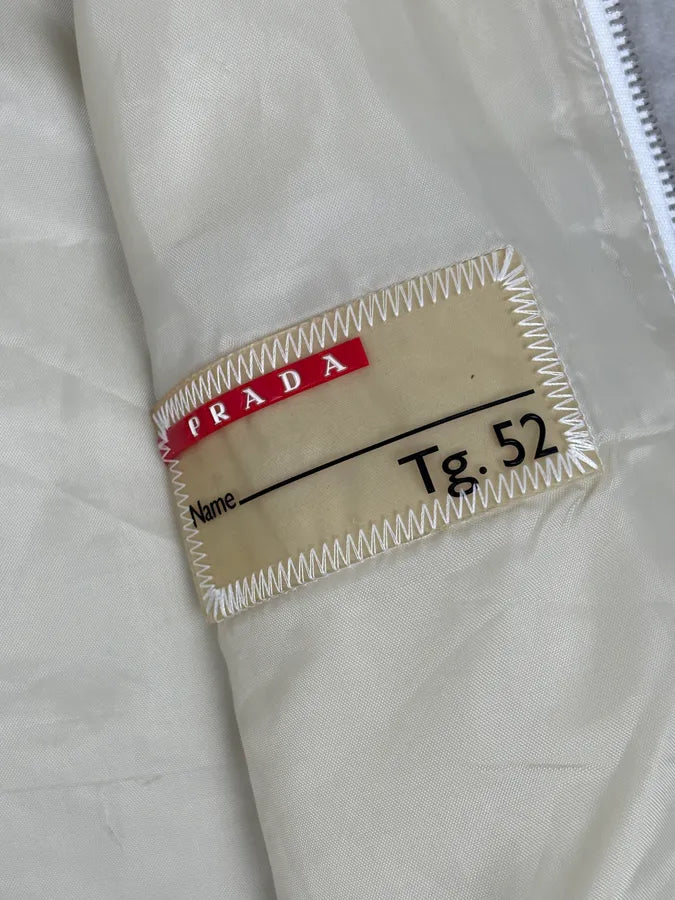 AW2009 Prada White Sport Reflective Strip Nylon Vest  nUYdyuT 7