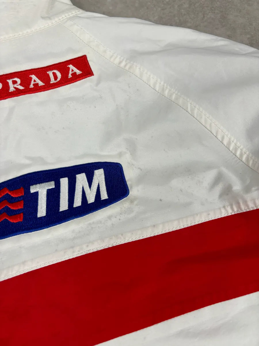 AW2003 Prada White & Red Luna Rossa Sport Jacket LyrqJQe 7