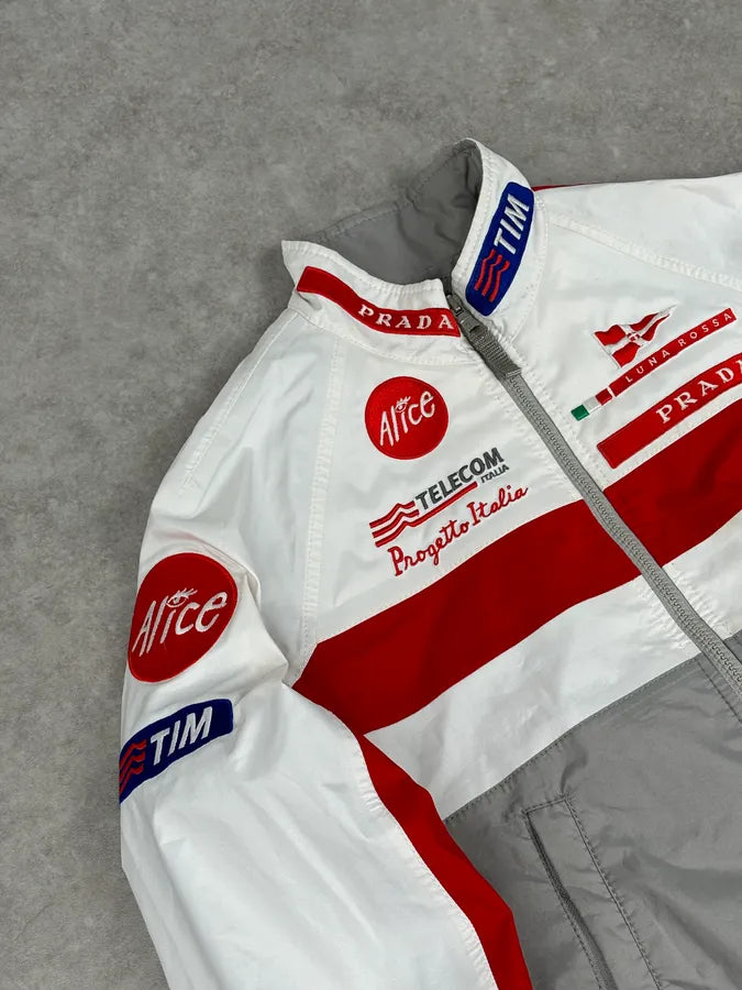 AW2003 Prada White & Red Luna Rossa Sport Jacket LyrqJQe 4