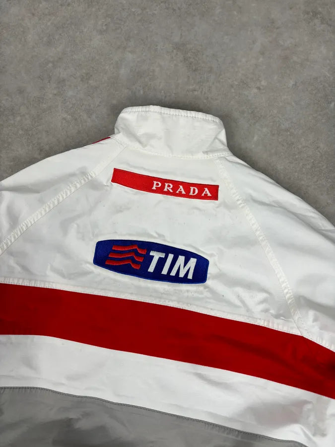 AW2003 Prada White & Red Luna Rossa Sport Jacket LyrqJQe 6