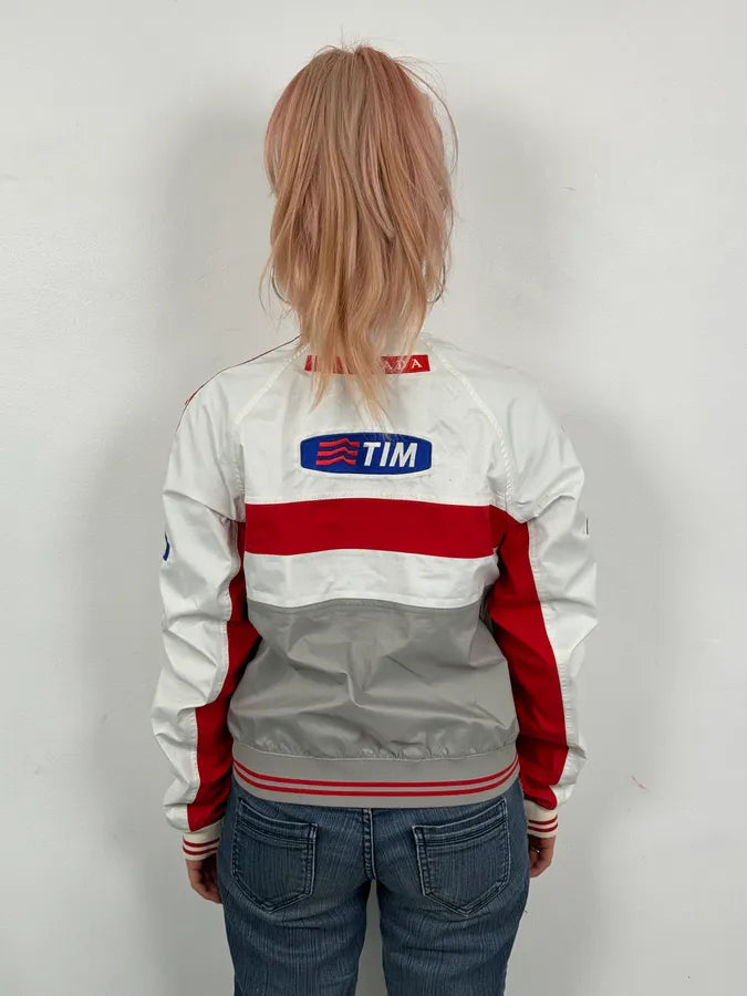 AW2003 Prada White & Red Luna Rossa Sport Jacket LyrqJQe 2
