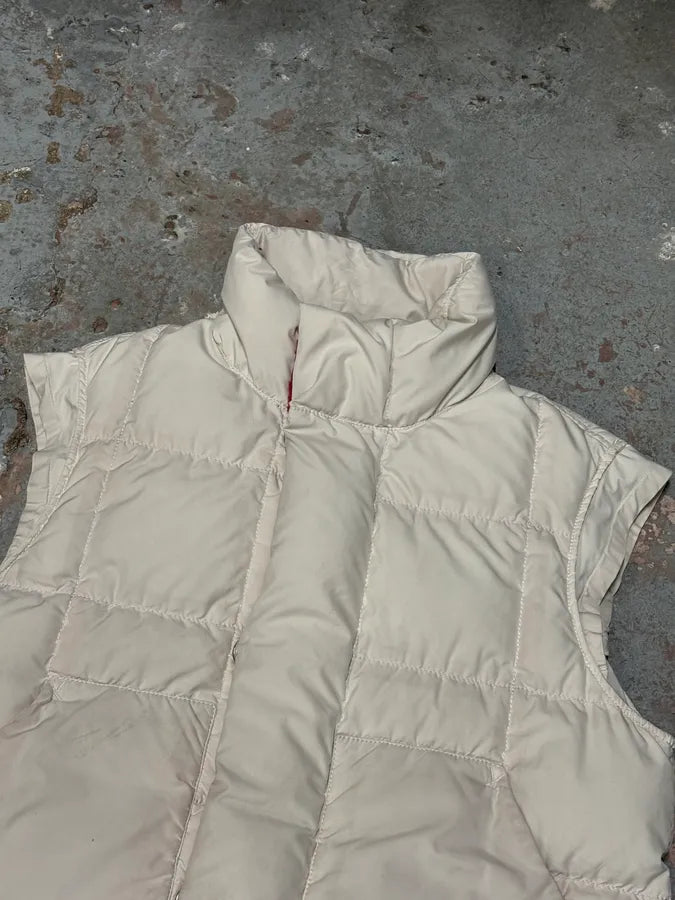 2000s Prada White Puffer Hooded Vest Jacket MKUUcYp 3