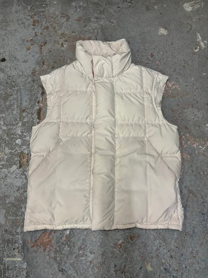 2000s Prada White Puffer Hooded Vest Jacket MKUUcYp 0