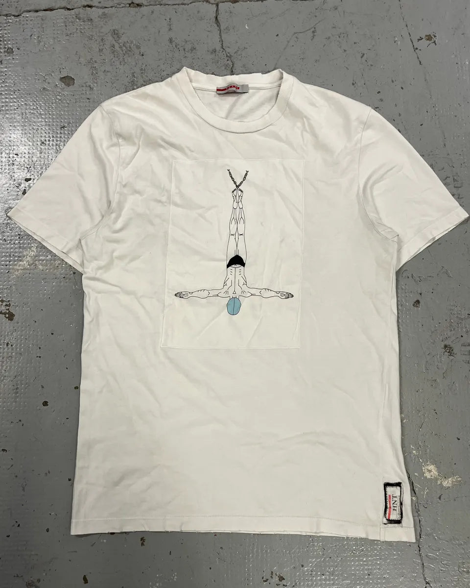 2000s Prada White Swimmer T-Shirt VlLOoEJ 0