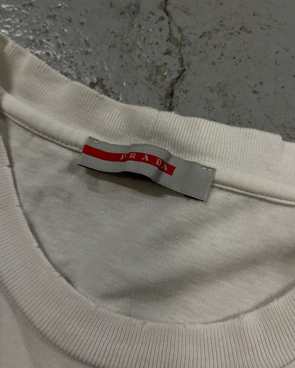 2000s Prada White Swimmer T-Shirt VlLOoEJ 8