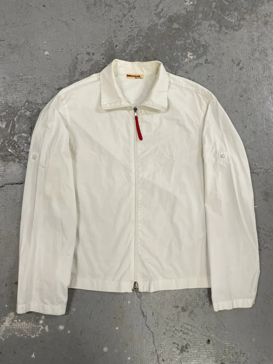 2000s Prada White Tracksuit Tactical Jacket (M) 1