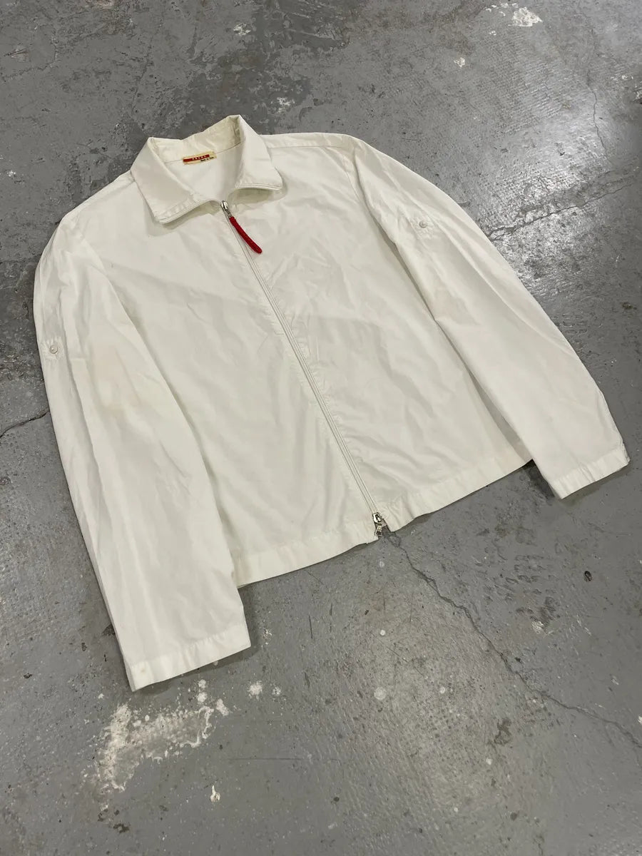 2000s Prada White Tracksuit Tactical Jacket (M) 3