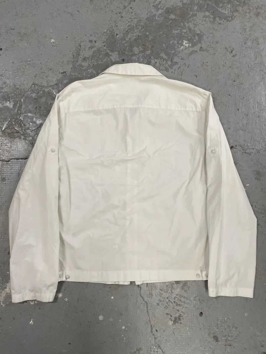 2000s Prada White Tracksuit Tactical Jacket (M) 5