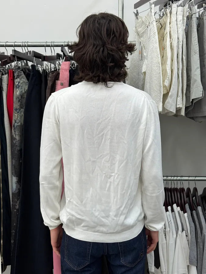 2000s Prada White V-Neck Sweater ZGTCwvv 2