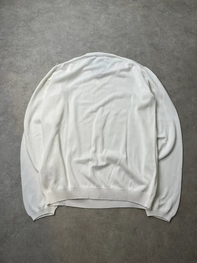 2000s Prada White V-Neck Sweater ZGTCwvv 4