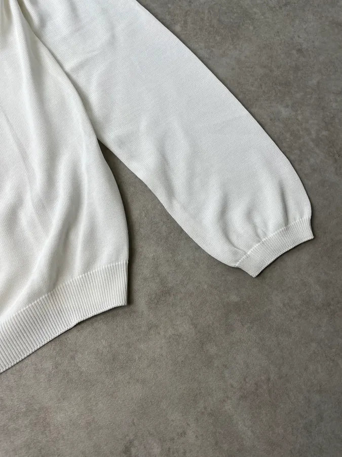 2000s Prada White V-Neck Sweater ZGTCwvv 5