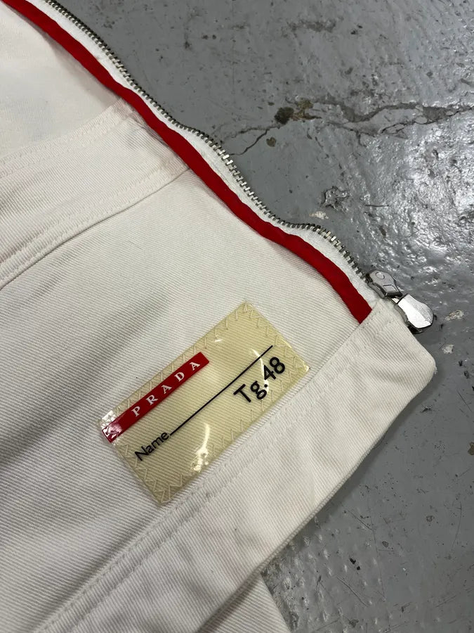 2000s Prada White Zip Up Jacket CtkwKlB 10
