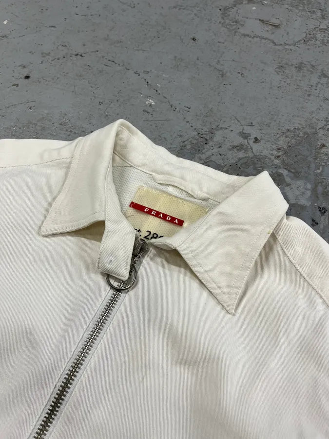 2000s Prada White Zip Up Jacket CtkwKlB 5