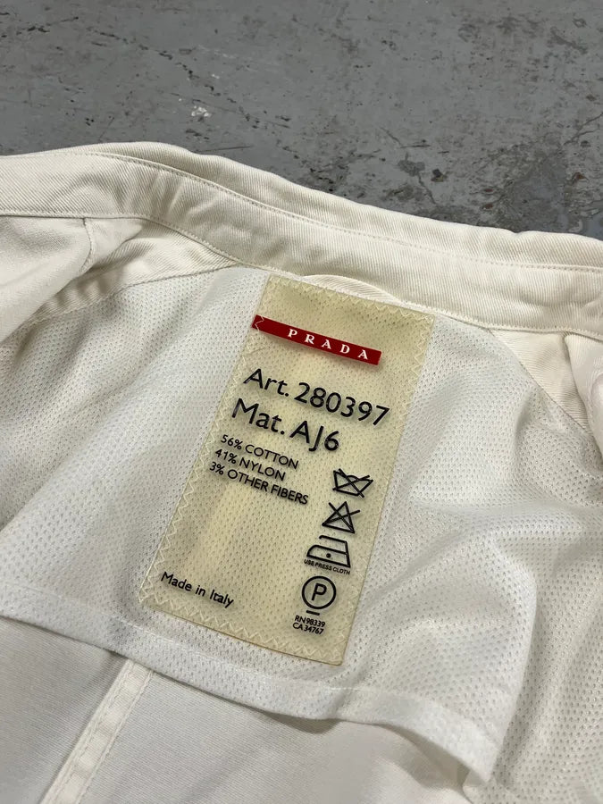 2000s Prada White Zip Up Jacket CtkwKlB 9