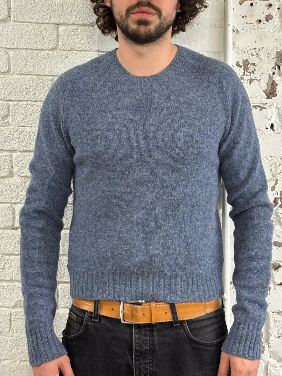 2000s Prada Wool Blue Crewneck Sweater DvrENgl 0