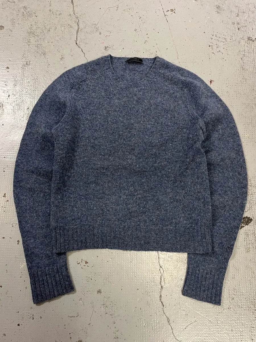 2000s Prada Wool Blue Crewneck Sweater DvrENgl 2