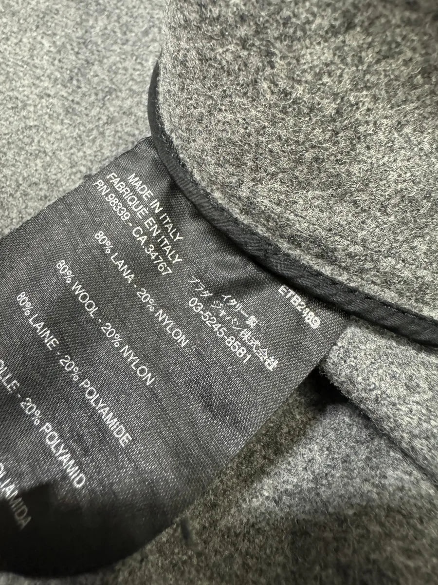 2000s Prada Wool Minimaliste Grey Jacket (L) 13