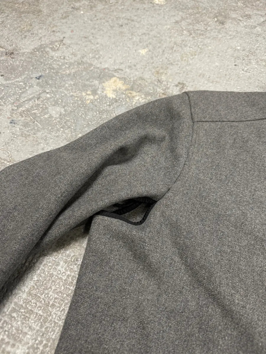 2000s Prada Wool Minimaliste Grey Jacket (L) 8