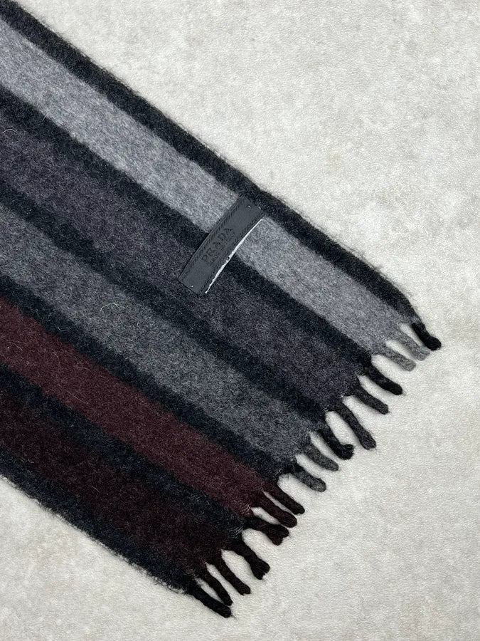 2000s Prada Wool Stripes Scarf kFJvmPC 3