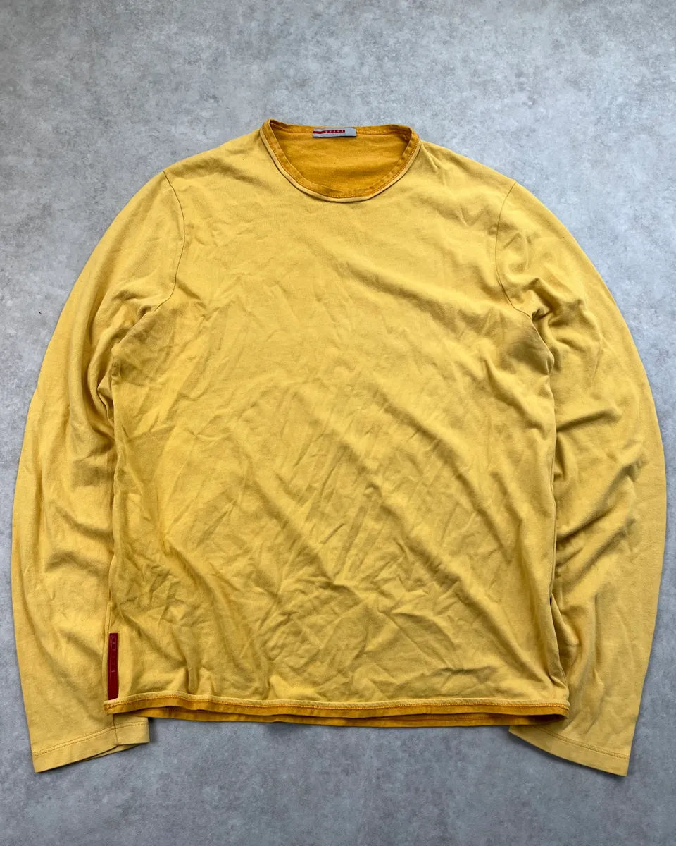 2000s Prada Yellow Linea Rosa Longsleeve kemnUQm 0