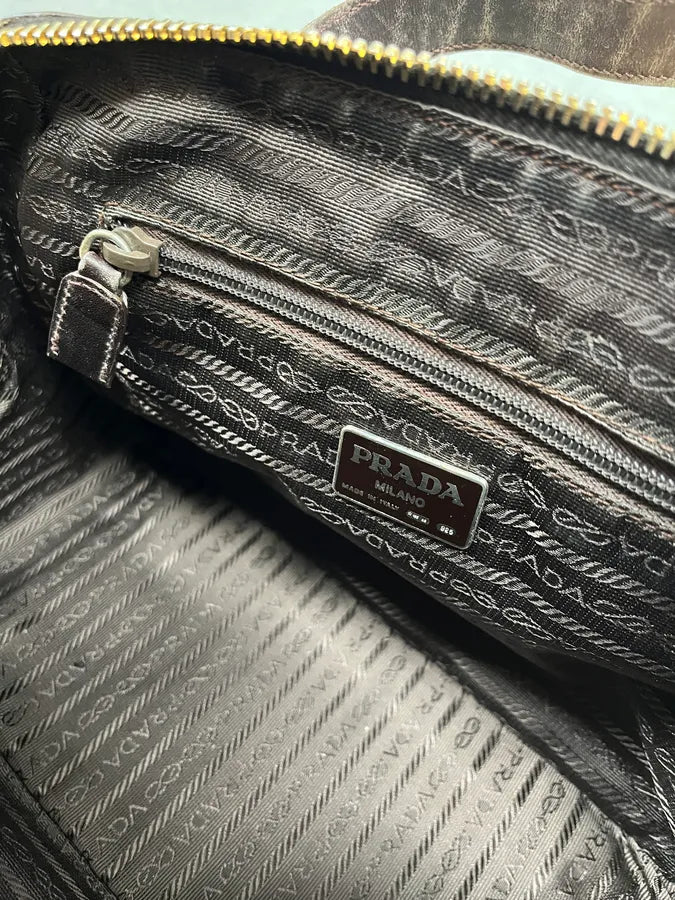 2000s Prada Zebra Pony Hair Leather Handle Bag MsufRcS 8