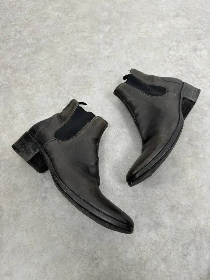 2000s Premiata Avant-Garde Grey Leather Ankle Boots ynHZJHb 1