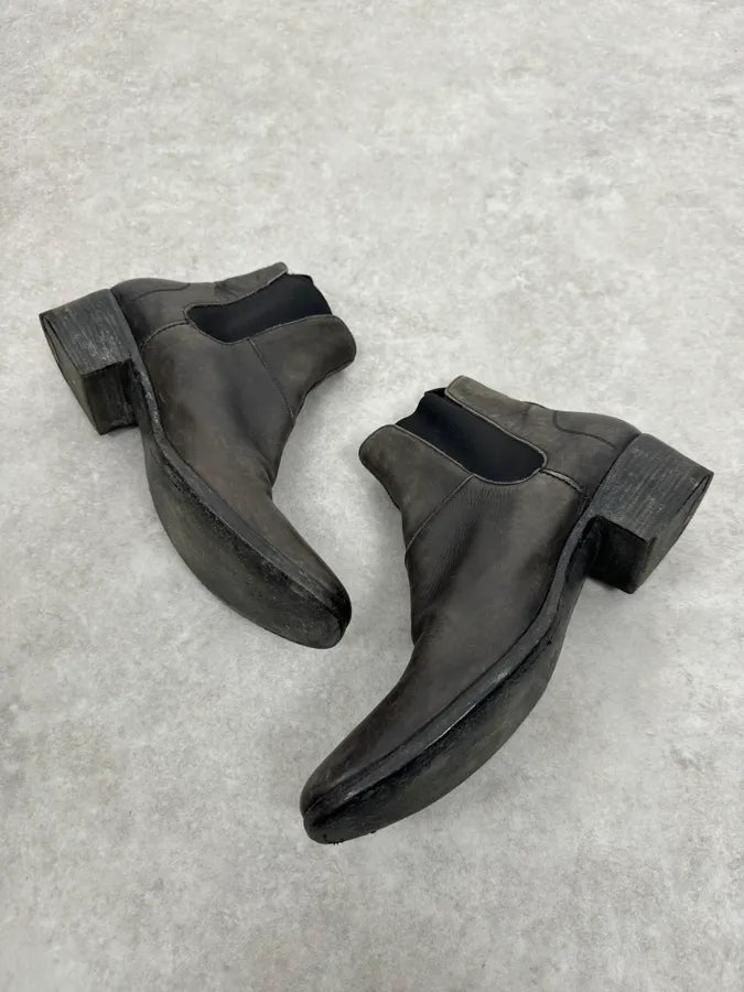2000s Premiata Avant-Garde Grey Leather Ankle Boots ynHZJHb 2