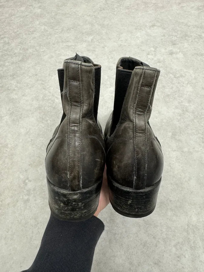 2000s Premiata Avant-Garde Grey Leather Ankle Boots ynHZJHb 4