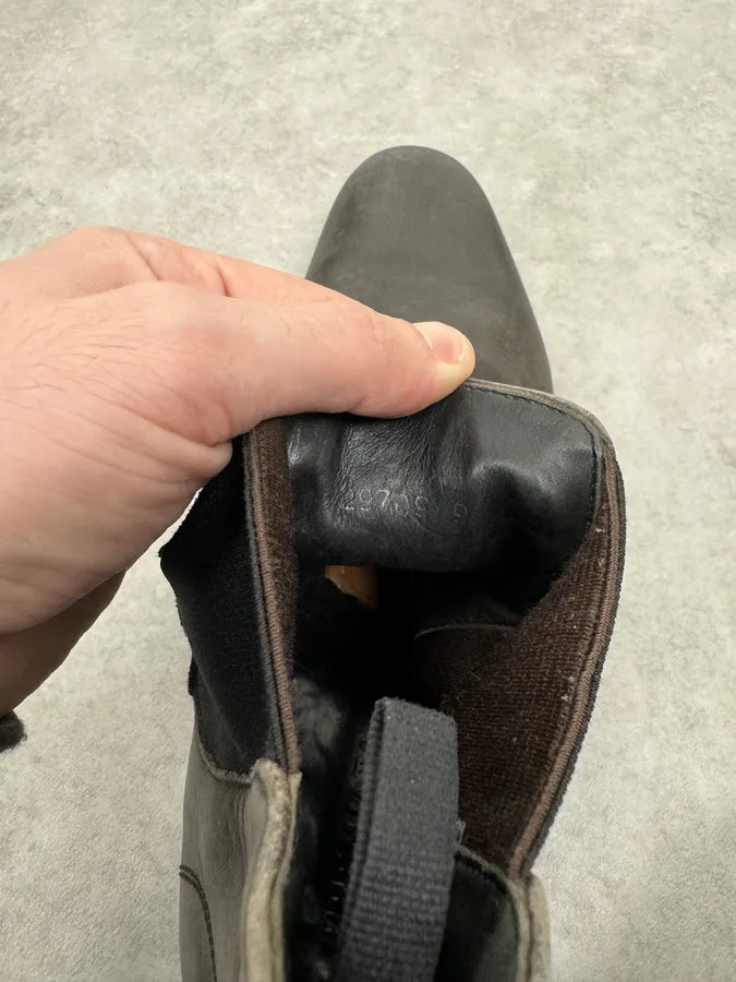 2000s Premiata Avant-Garde Grey Leather Ankle Boots ynHZJHb 7