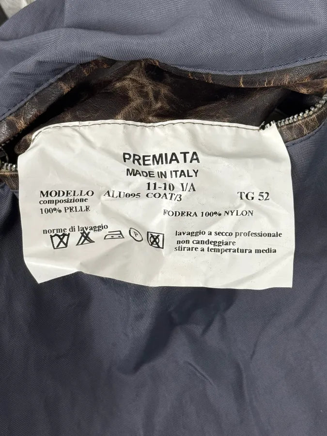 2000s Premiata Avant-Garde Raw Brown Leather Jacket HEeHkua 10