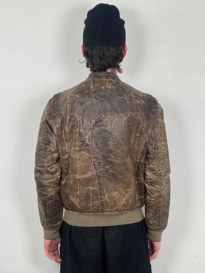 2000s Premiata Avant-Garde Raw Brown Leather Jacket HEeHkua 2