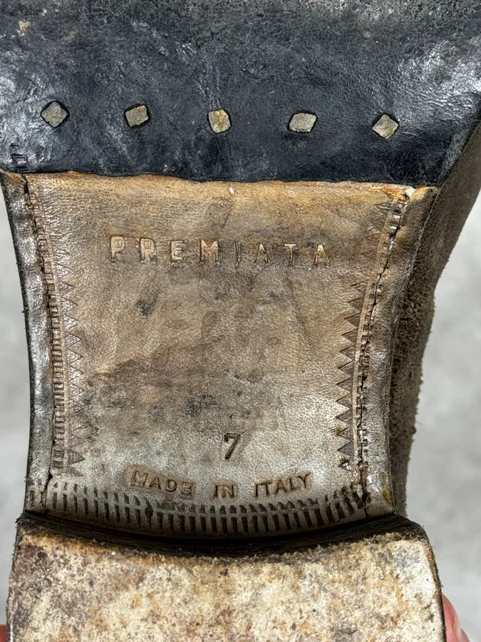 2000s Premiata Raw Brown Leather Backzip Boots JGtMcqy 7