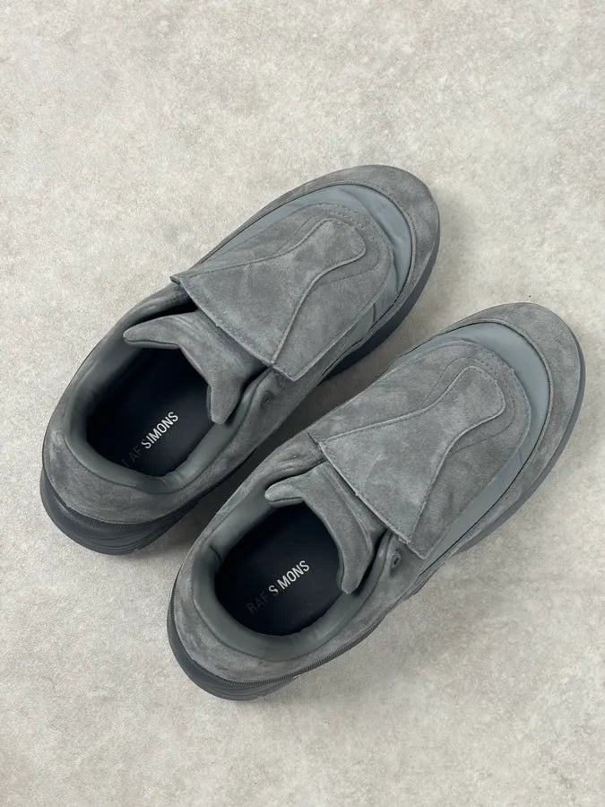 Raf Simons Grey Suede Leather Antai Slip-On Sneakers RJKzSxs 5