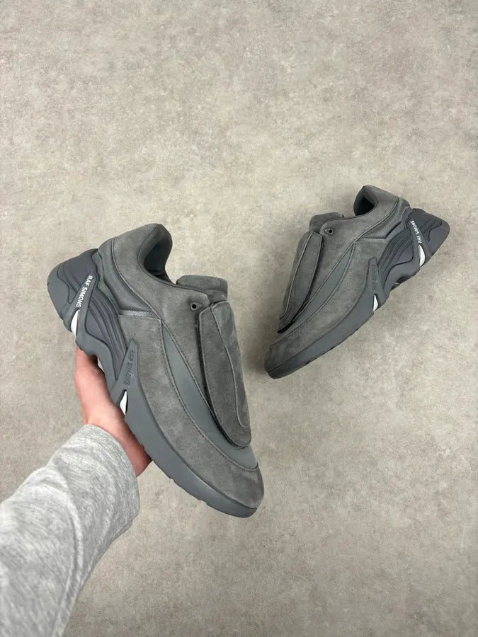 Raf Simons Grey Suede Leather Antai Slip-On Sneakers RJKzSxs 0