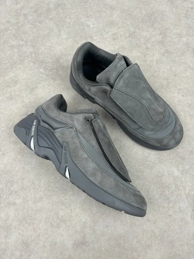 Raf Simons Grey Suede Leather Antai Slip-On Sneakers RJKzSxs 8