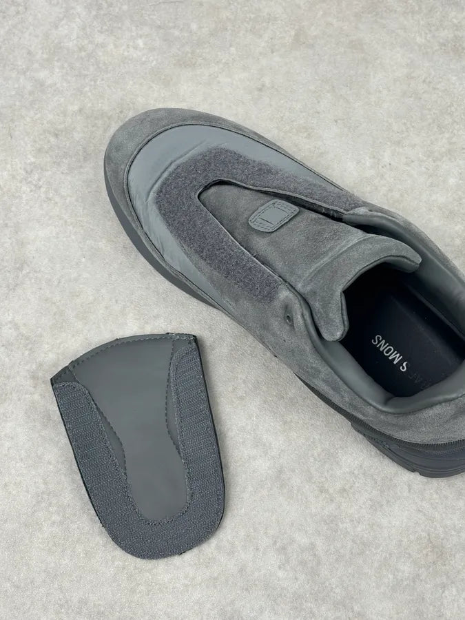 Raf Simons Grey Suede Leather Antai Slip-On Sneakers RJKzSxs 12
