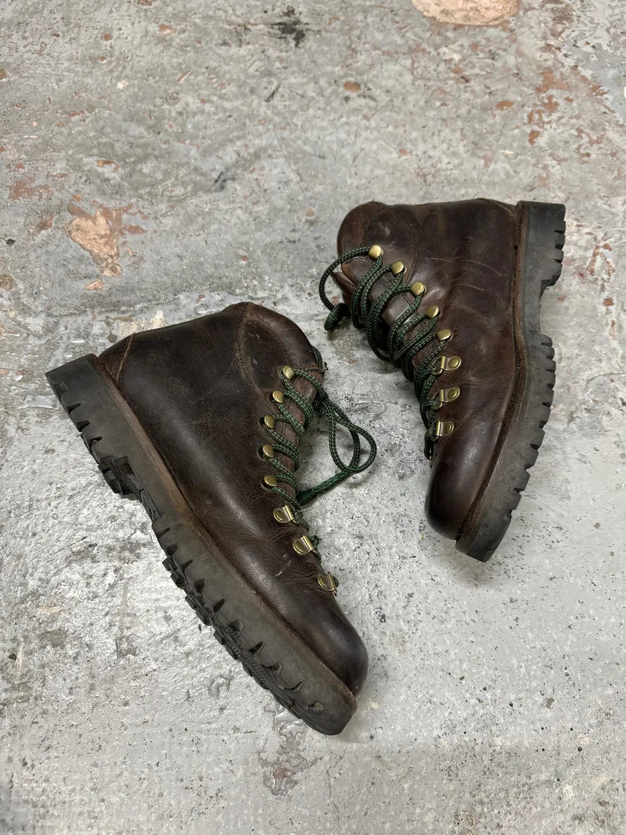 2000s Ralph Lauren Acworth Calf Leather Brown Boots drguzEr 3