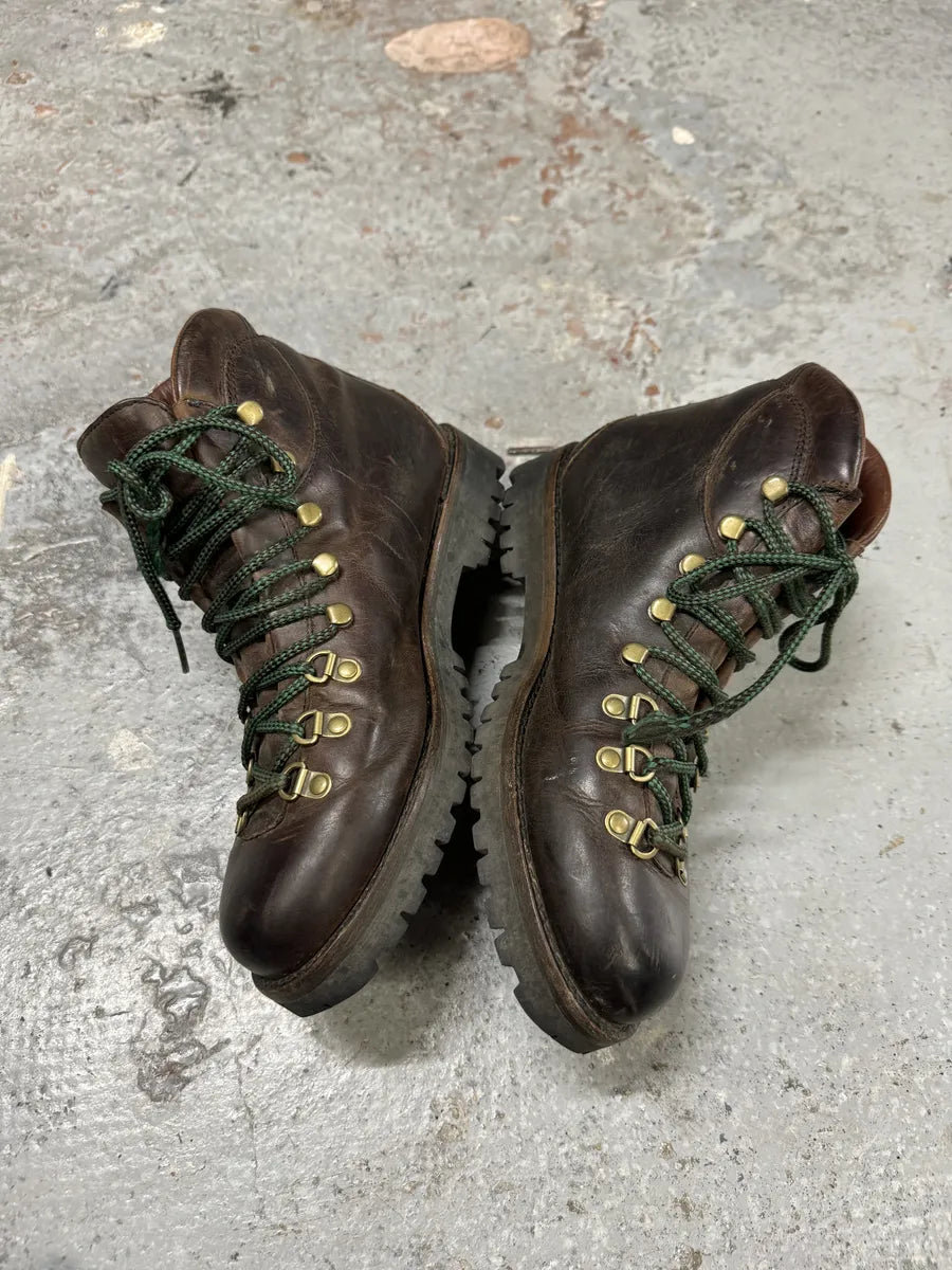 2000s Ralph Lauren Acworth Calf Leather Brown Boots drguzEr 7