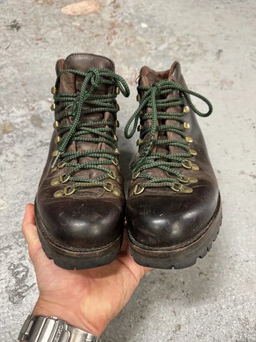 2000s Ralph Lauren Acworth Calf Leather Brown Boots drguzEr 8