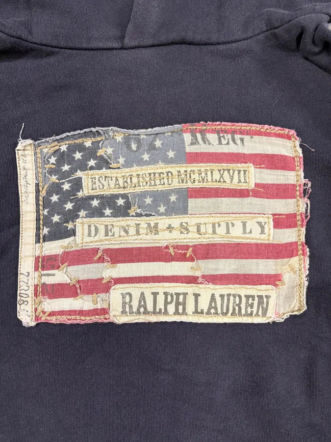 2000s Ralph Lauren American Flag Archive Black Hoodie (L/XL) xhUzBGx 6