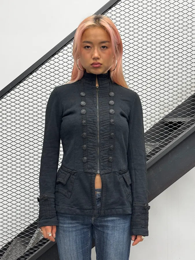 2010s Ralph Lauren Black Avant-Garde Officer Jacket gHrrTlQ 2