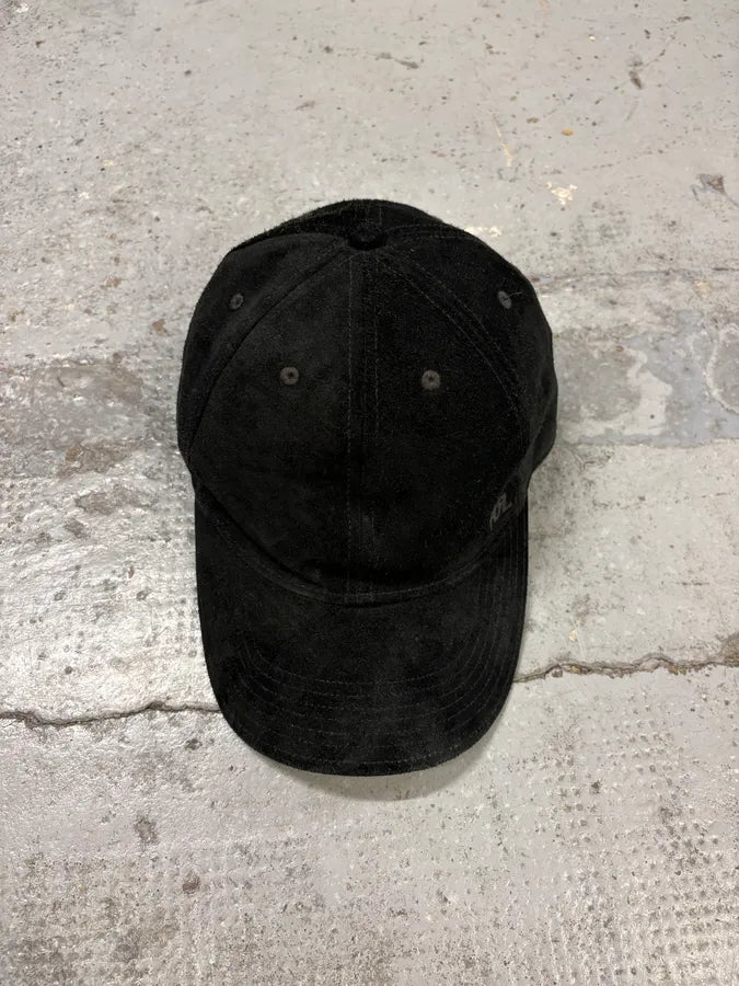 2000s Ralph Lauren Black Suede Cap VXUegwH 4