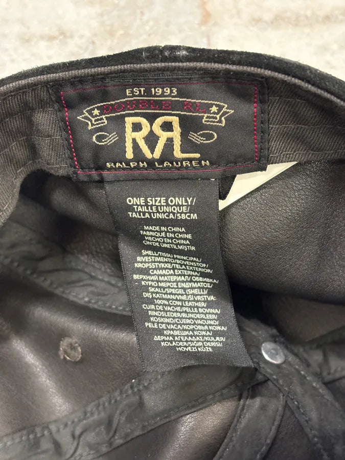 2000s Ralph Lauren Black Suede Cap VXUegwH 7