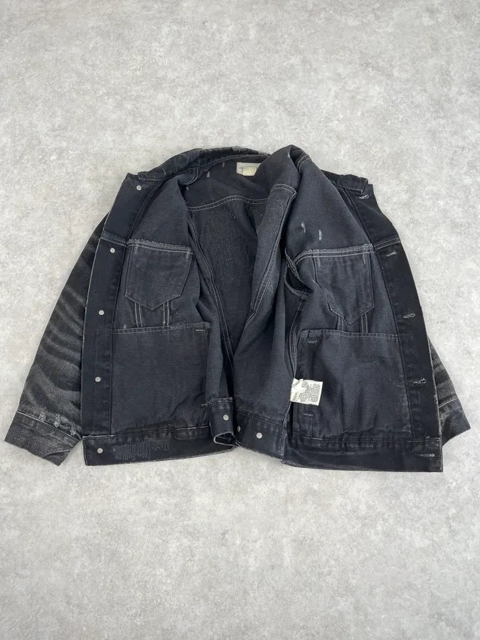 2000s Ralph Lauren Black USA Flag Patch Denim Jacket DTTSUMJ 7