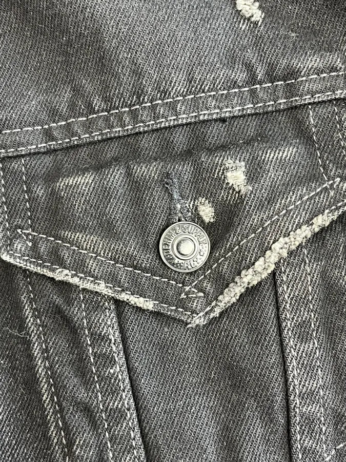 2000s Ralph Lauren Black USA Flag Patch Denim Jacket DTTSUMJ 10